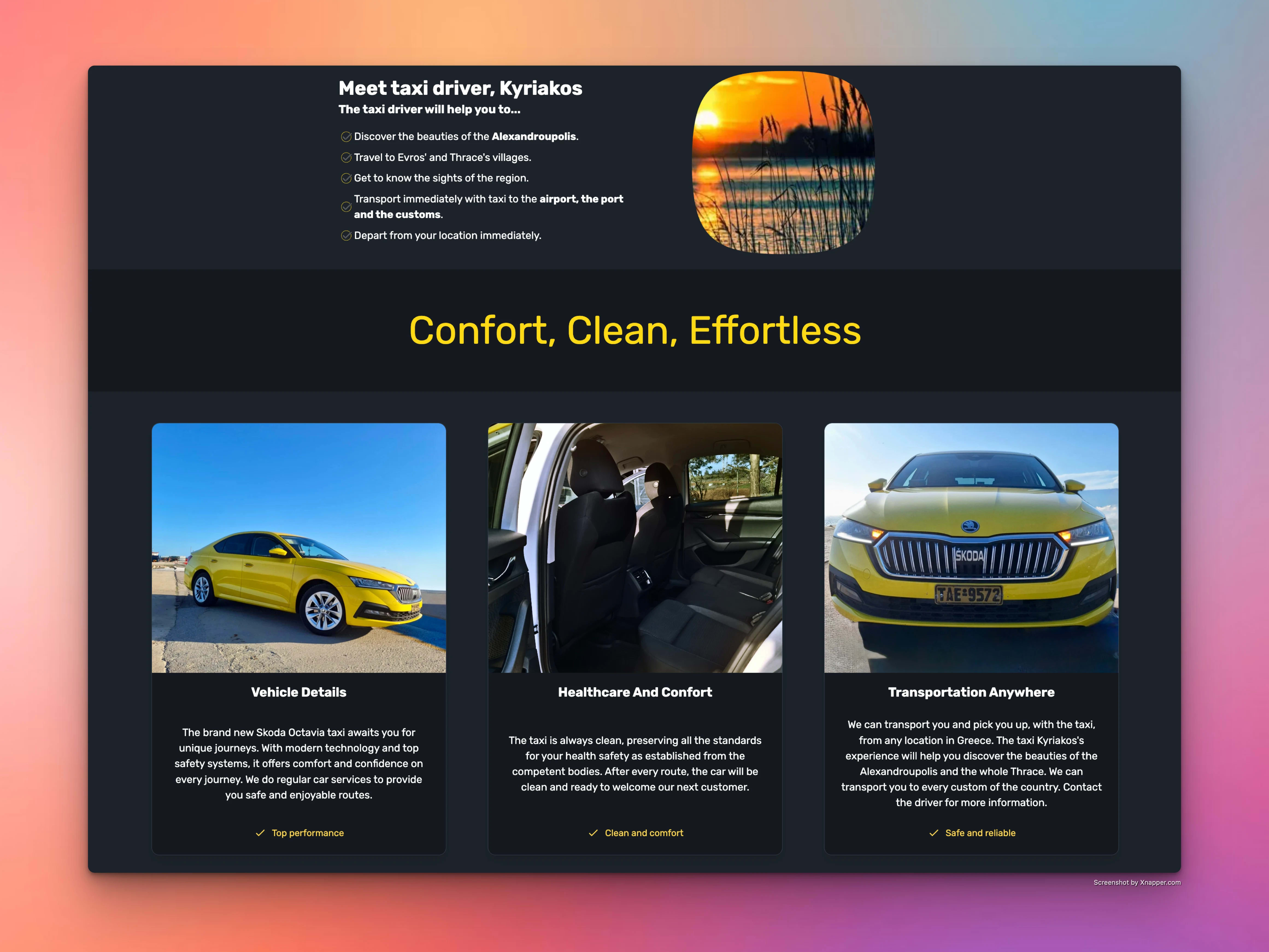 SEO Optimized Taxi Website