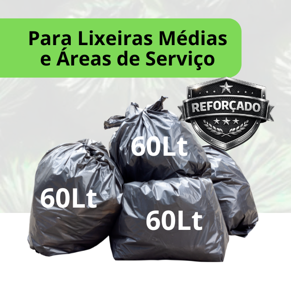Saco 60L (Áreas de Serviço) — 15 unidades (Extra Forte)