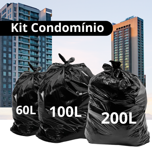 Kit Condomínio — 75 Sacos Linha BagLixo (0.12 a 0.20