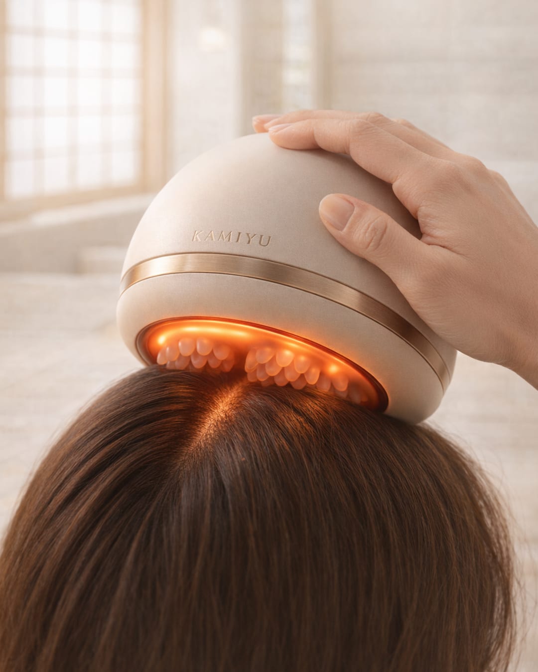 Red light and kneading, at the scalp while you shampoo