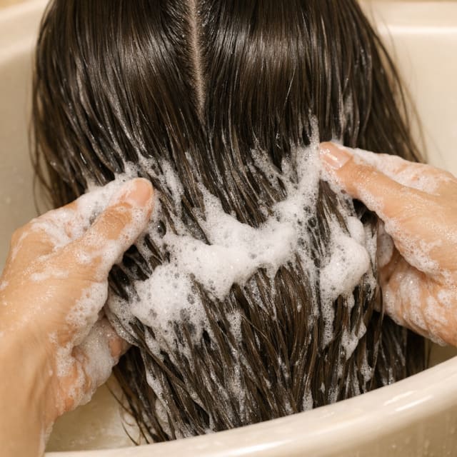 Lathered strands: the part that gets washed