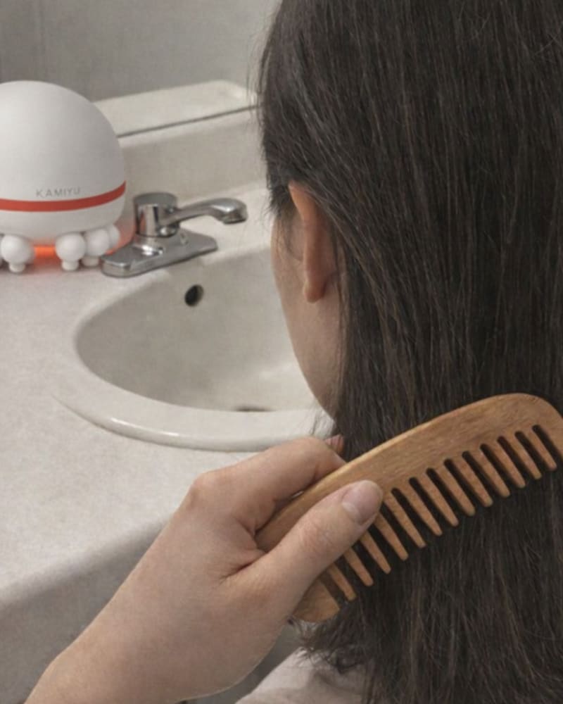 Comb through dry hair