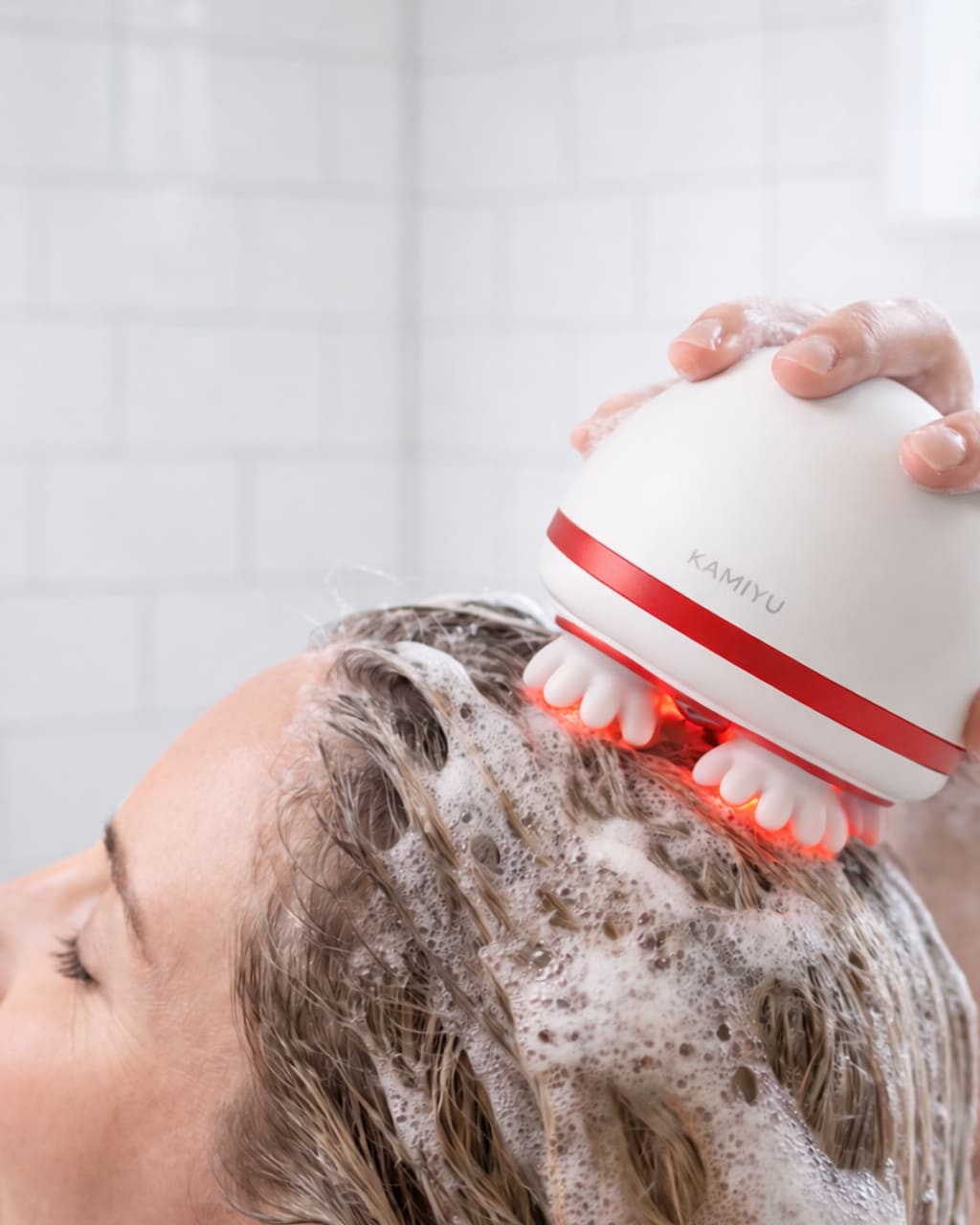 The Kamiyu dome in use in the shower