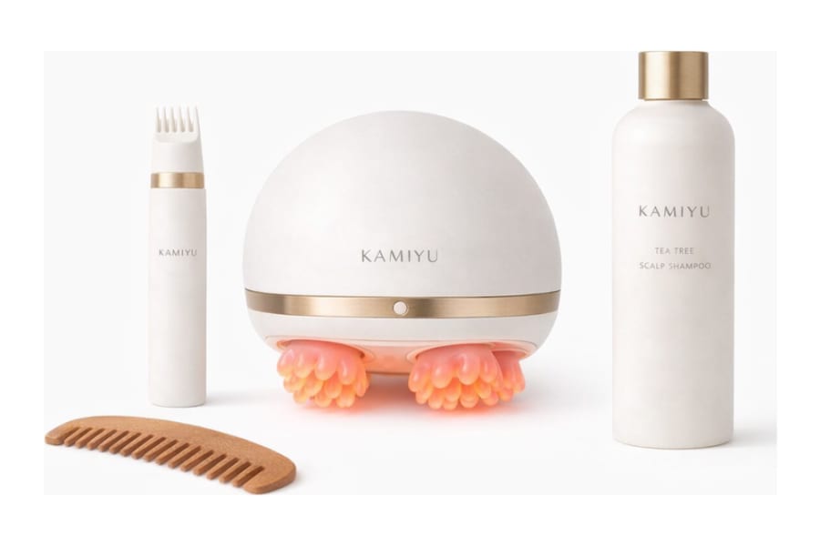 The Dome: Kamiyu Dome with comb, applicator and one bottle of Tea Tree Scalp Wash
