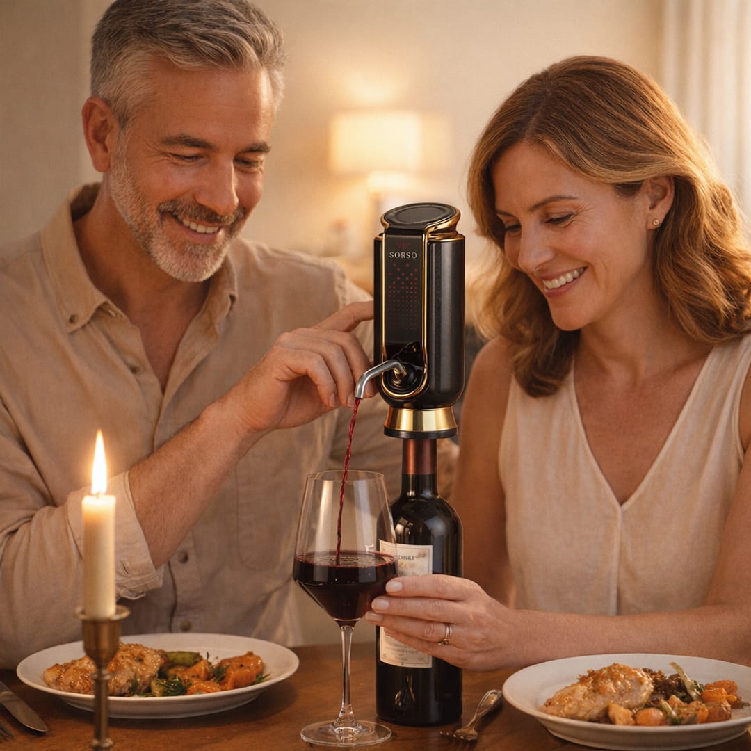 Date night at the home table with the Sorso