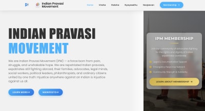 INDIAN PRAVASI MOVEMENT interface screenshot 3