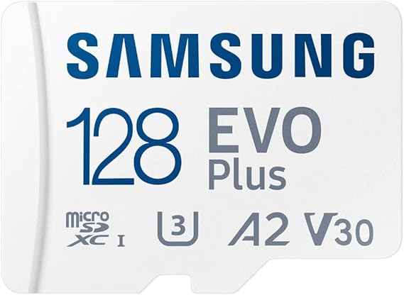 Samsung EVO Plus microSD Hafıza Kartı 128 GB, U3, V30, A2, ‎MB-MC128KA/TR