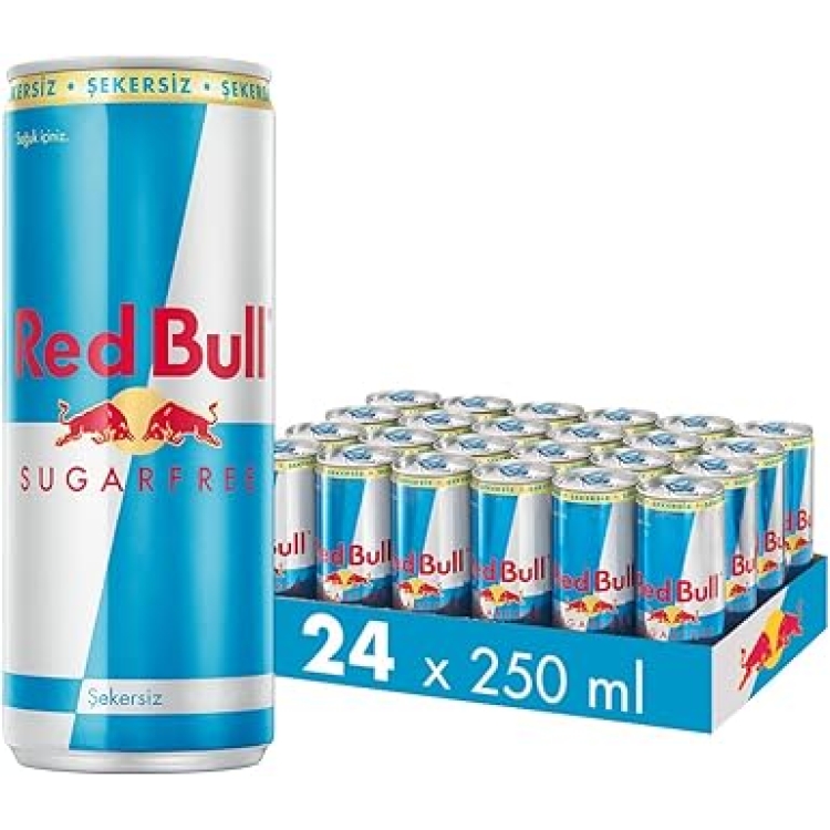 Red Bull Enerji İçeceği Şekersiz 250 ml (24’lü paket 24x250 ml)