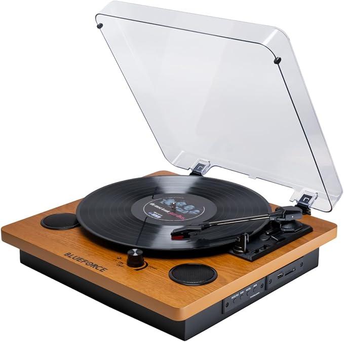 Blueforce Soprano Ahşap Pikap Plak Çalar Dahili Hoparlör