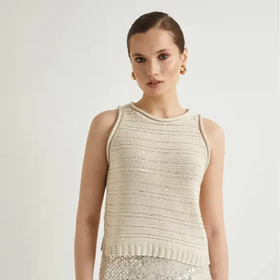 Koton Kroşe Atlet Bisiklet Yaka Standart Kesim