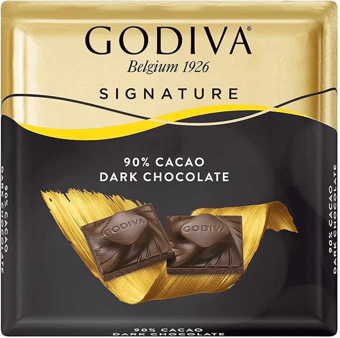 GODIVA %90 Bitter Kare Çikolata, 52 Gr