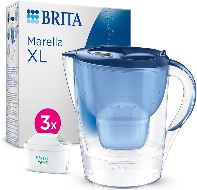 BRITA Marella XL 3x Maxtra Pro All-In-1 Filtreli Su Arıtma Sürahisi Mavi (3.5 lt)