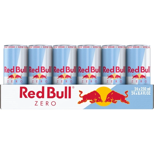 Red Bull Enerji İçeceği Zero, Sıfır Şeker, 250 ml x 24 Adet