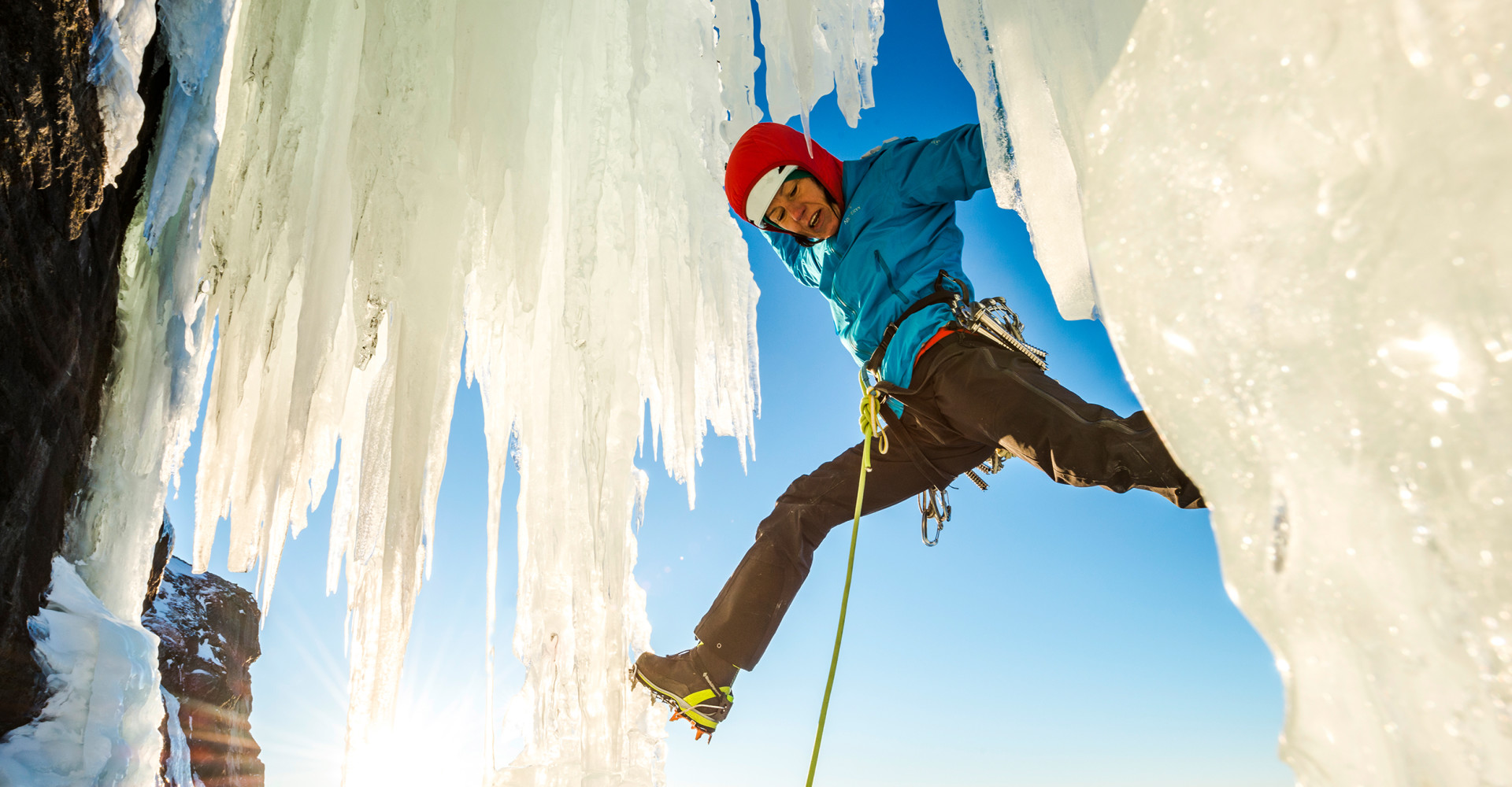 Imagefoto mit dem ALPINE ICE GTX, Senja Ice Climbing 2018