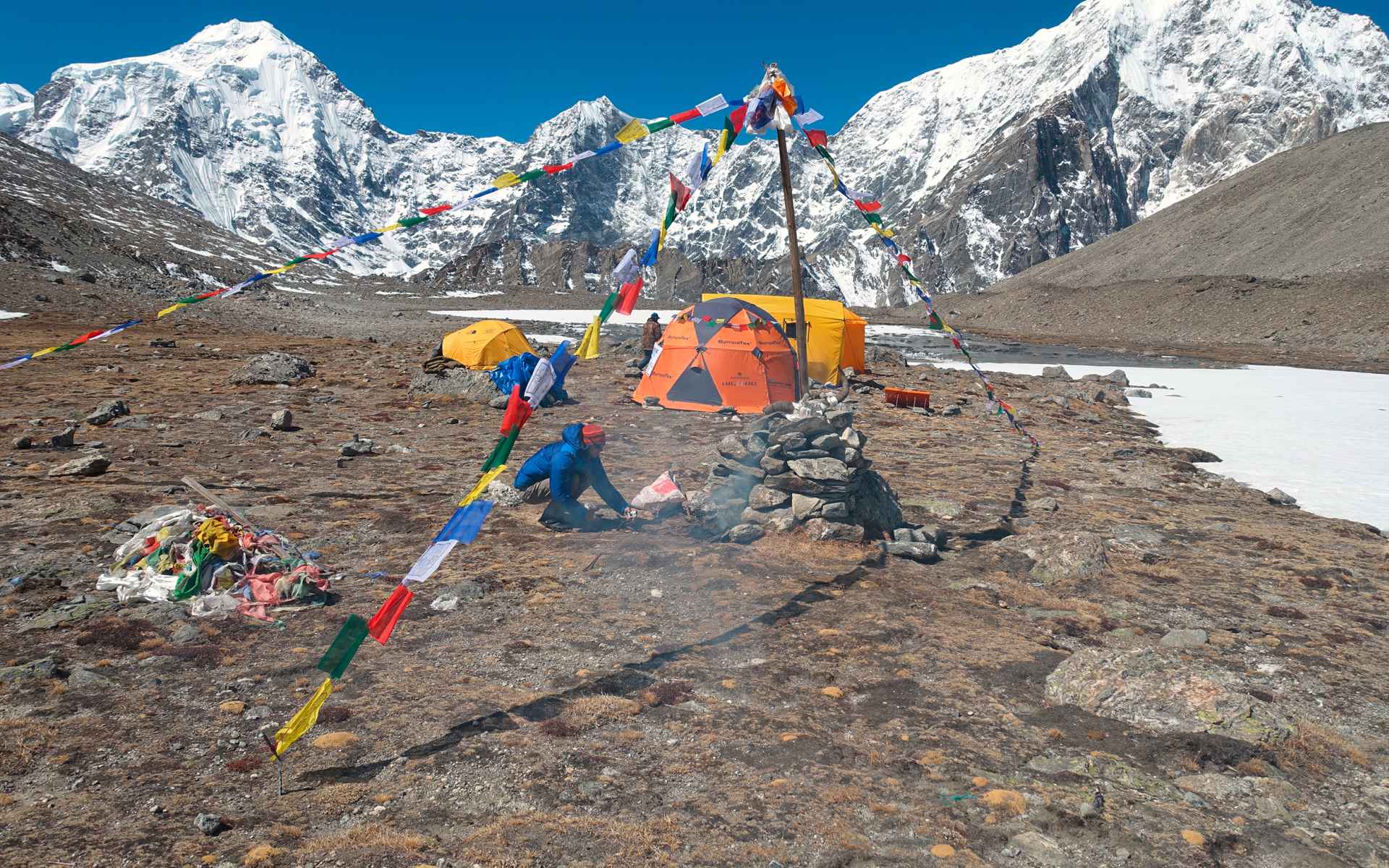 Puja in basecamp.