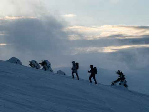 Schneeschuhtour Brunnenberg,
Riesengebirge, Tschechien.