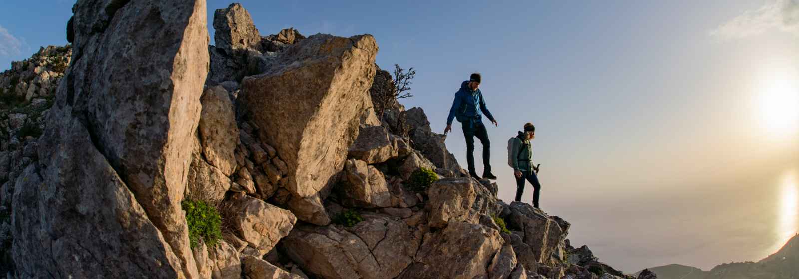 Wanderszene am Monte Sauci, Sizilien, Italien.