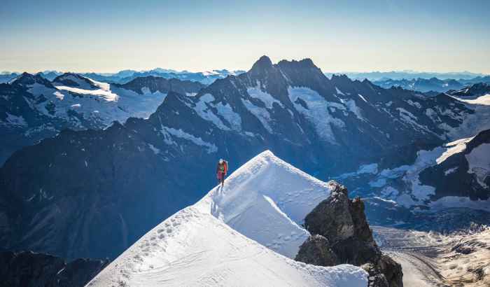 Wer hoch hinaus will, muss sich auf seine technische Ausstattung verlassen können. Gerade bei alpinen Bergstiefeln kommt es je nach Untergrund und Wetterlage auf die unterschiedlichsten Anforderungen an. Mit dem ALPINE ICE GTX ist ein Stiefel entstanden, den das LOWA PRO Team zusammen mit aktiven Alpinisten entwickelt hat. Der vollsteigeisenfeste Gamaschenschuh mit GORE-TEX-Duratherm-Futter und einem in der Brandsohle integrierten Dämpfungselement eignet sich sowohl für eisige als auch felsige Passagen.