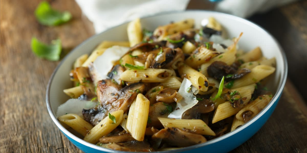 pasta funghi e ceci ricetta