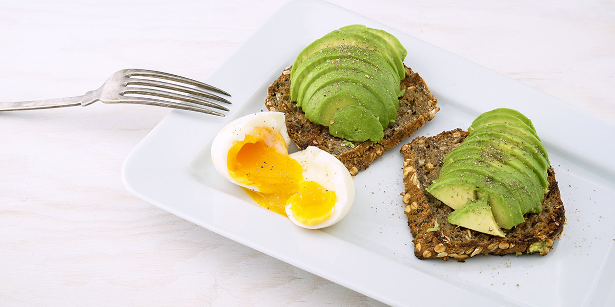 Piatto con cibo sano