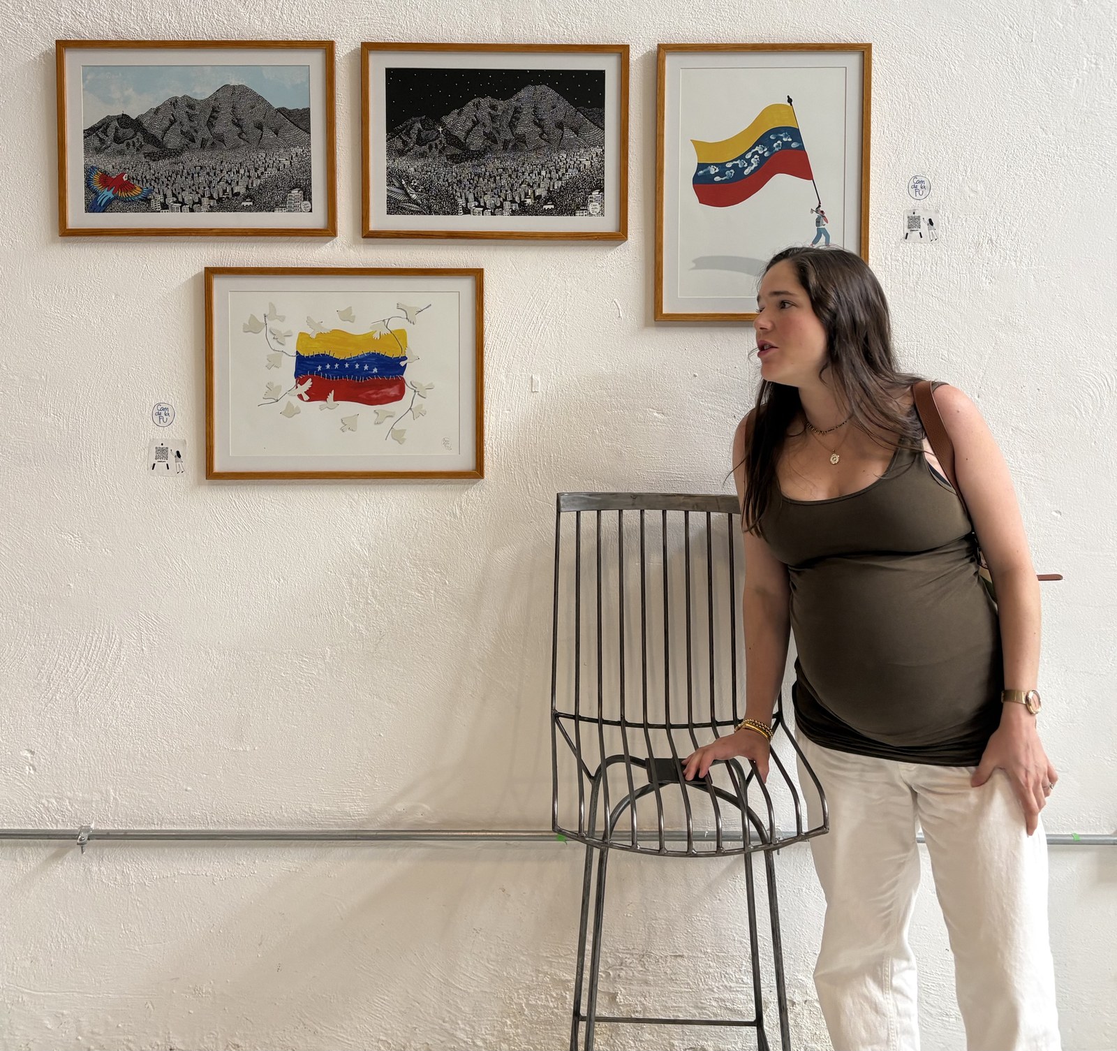 Lo mejor de Venezuela es su gente — exposición con Noa Iimura, detalle 1 — ilustración de Camdelafu