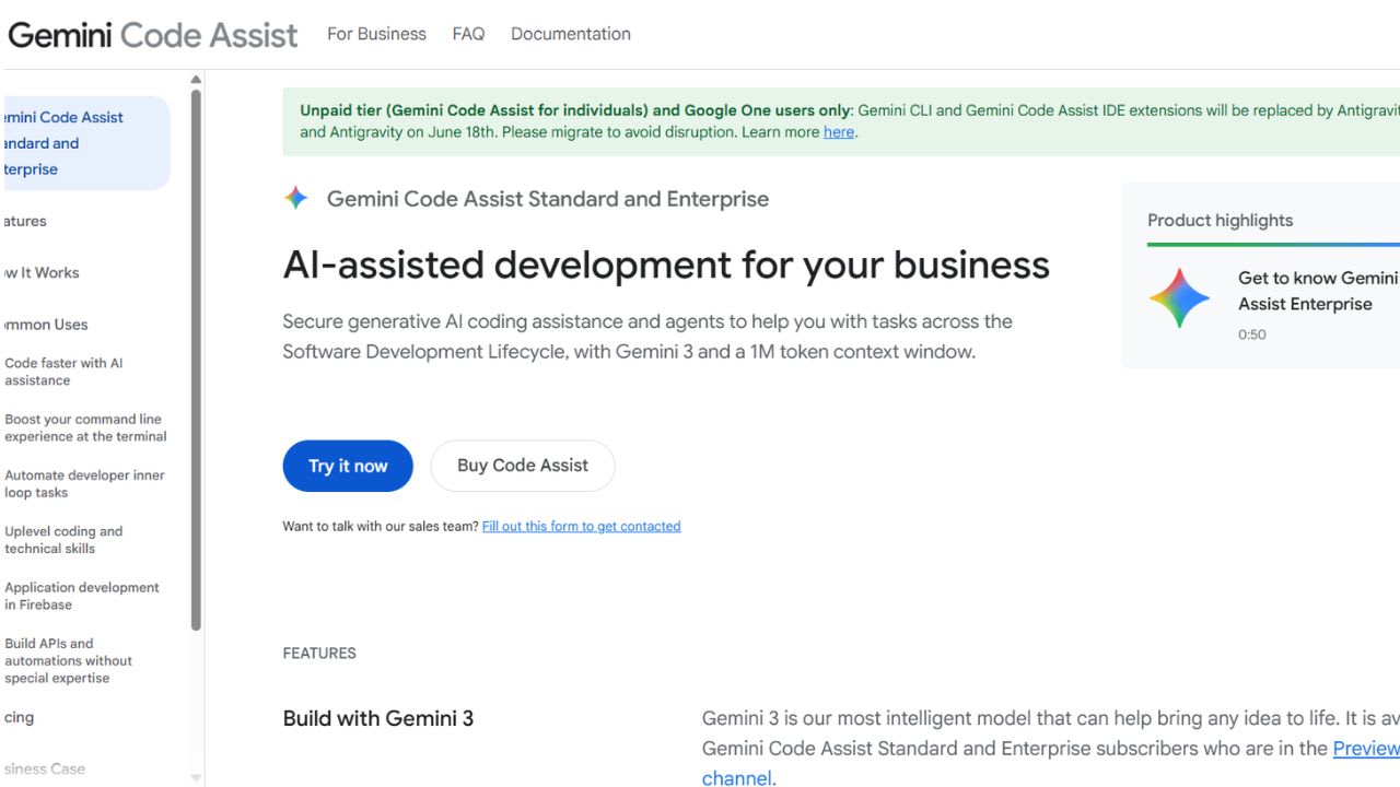 Gemini Code Assist screenshot 1