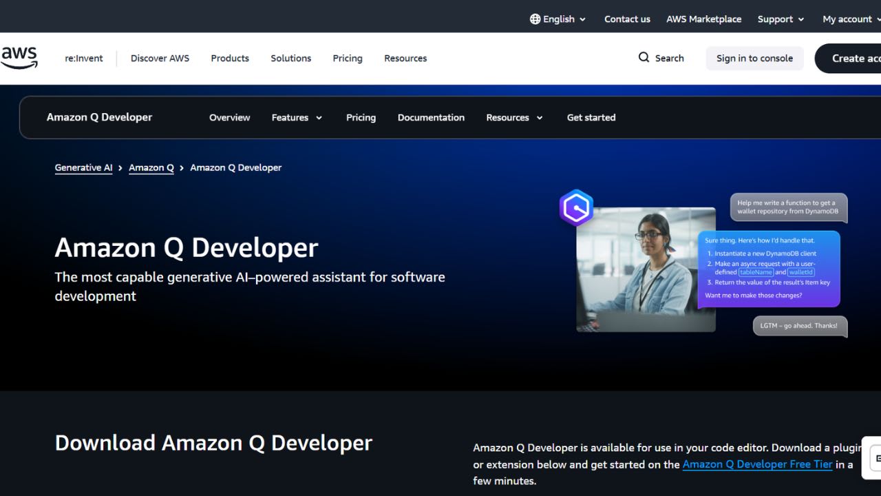 Amazon Q Developer screenshot 1