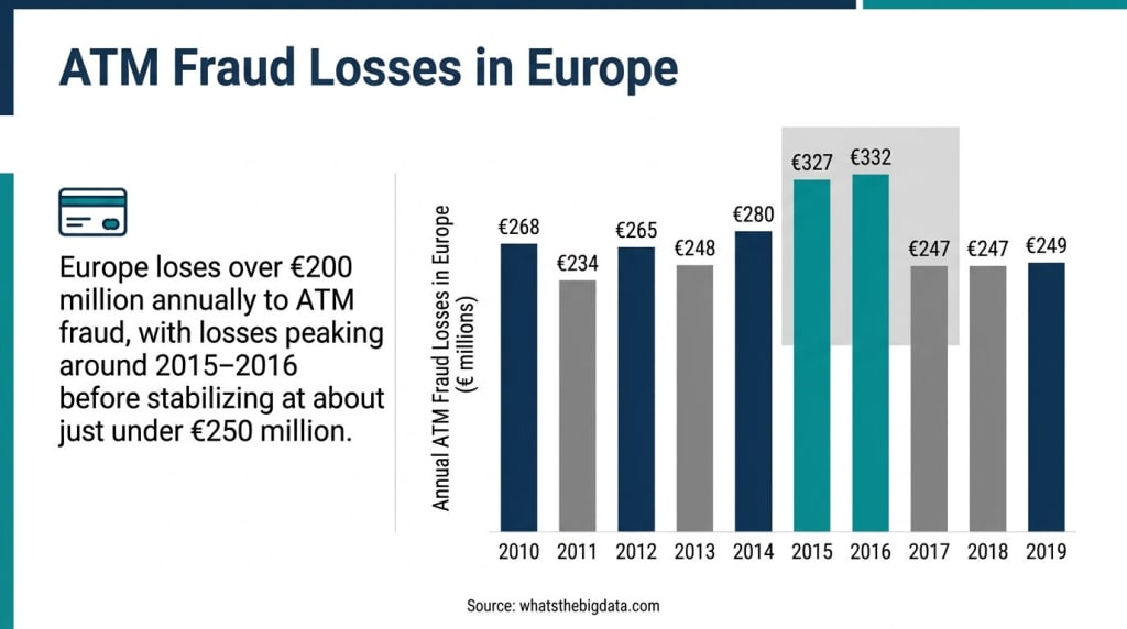 Europe Loses Over $200 Million Annually to ATM Fraud