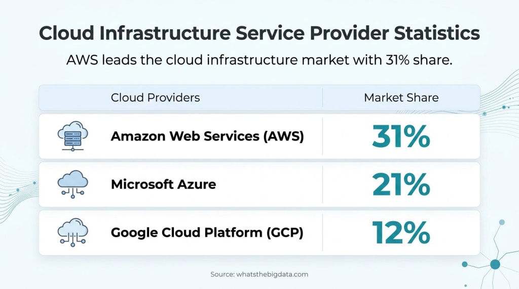 Cloud Infrastructure Service Provider Statistics