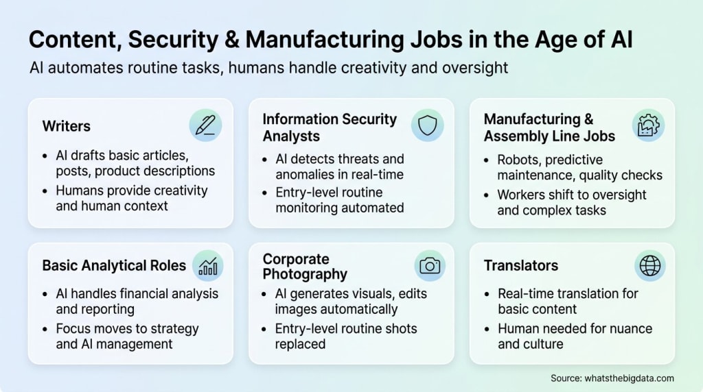 Content, Security & Manufacturing Jobs in the Age of AI