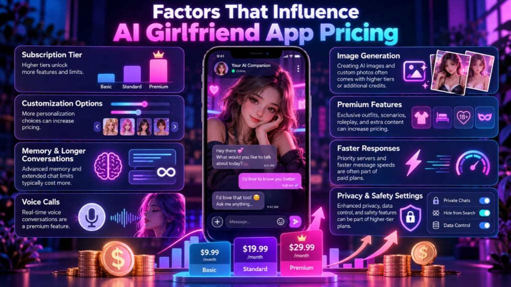 Factors That Influence AI Girlfriend App Pricing