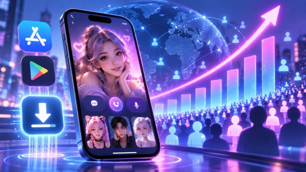 AI Companion App Downloads and User Growth