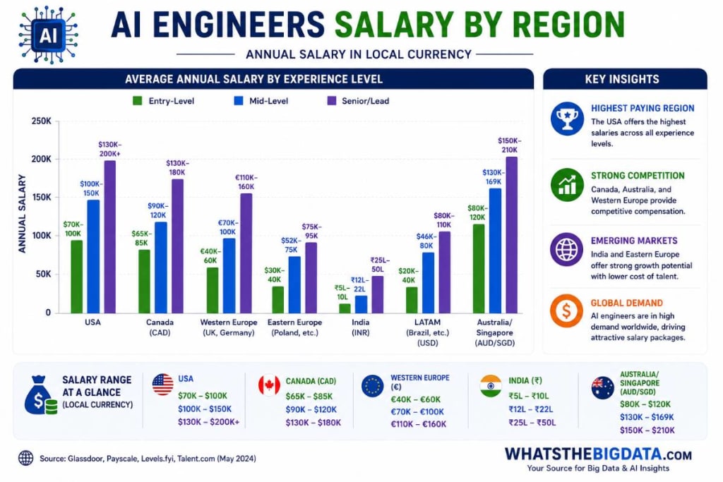 AI Engineers Salary By Region