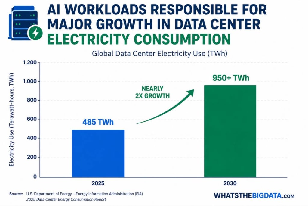 AI Workloads Responsible for Major Growth in Data Center Electricity Consumption