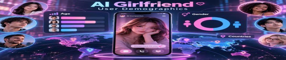 AI Girlfriend User Demographics: Age, Gender & Countries