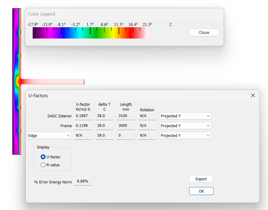 Facade Thermal Analysis using THERM 7.8