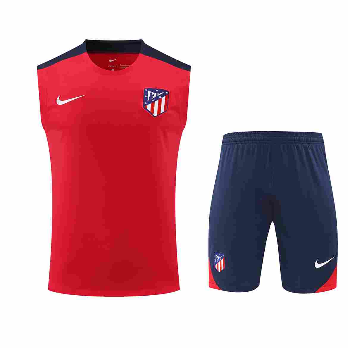 Atletico Madrid Training Kit Sleeveless Red Blue 24 25