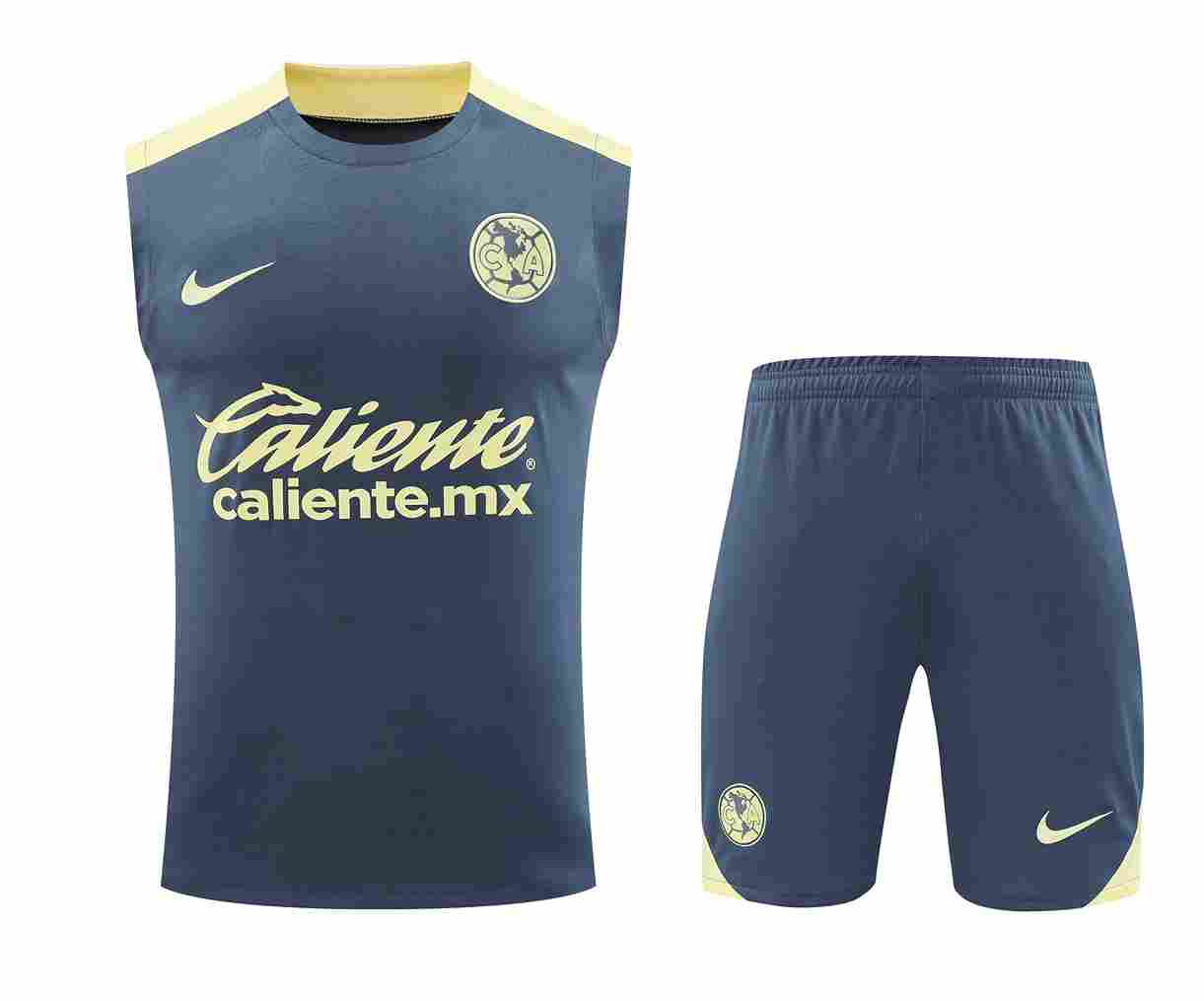 Club America Training Jersey Sleeveless Blue and Cream 25 26