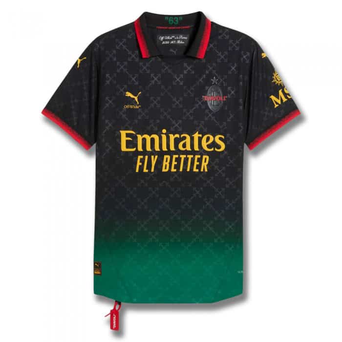 AC Milan x OFF White Black Jersey 24/25 - Player Edition