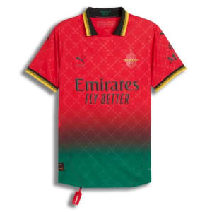 AC Milan x OFF White Red Jersey 24/25 – Player Edition