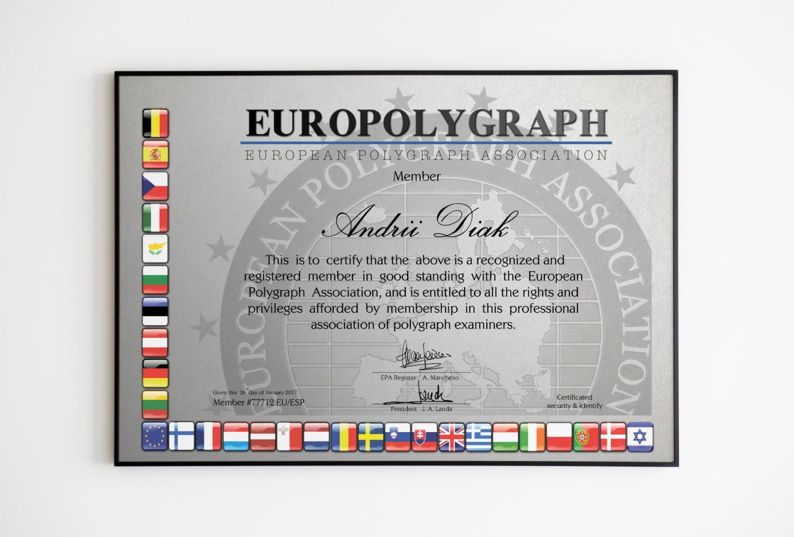 Member of the European Polygraph Association