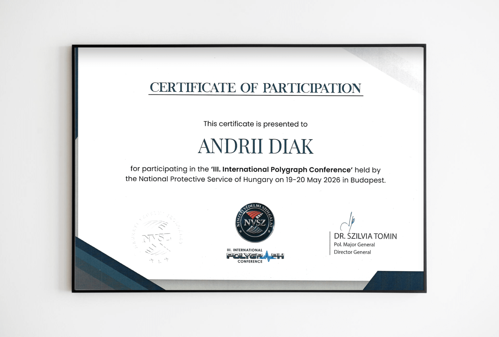 Certificate of Participation