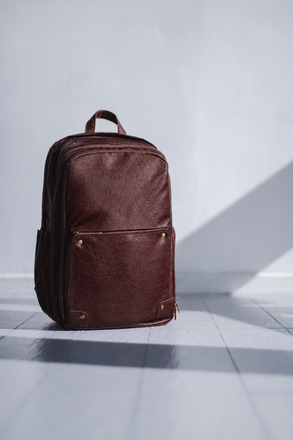 Premium leather backpack