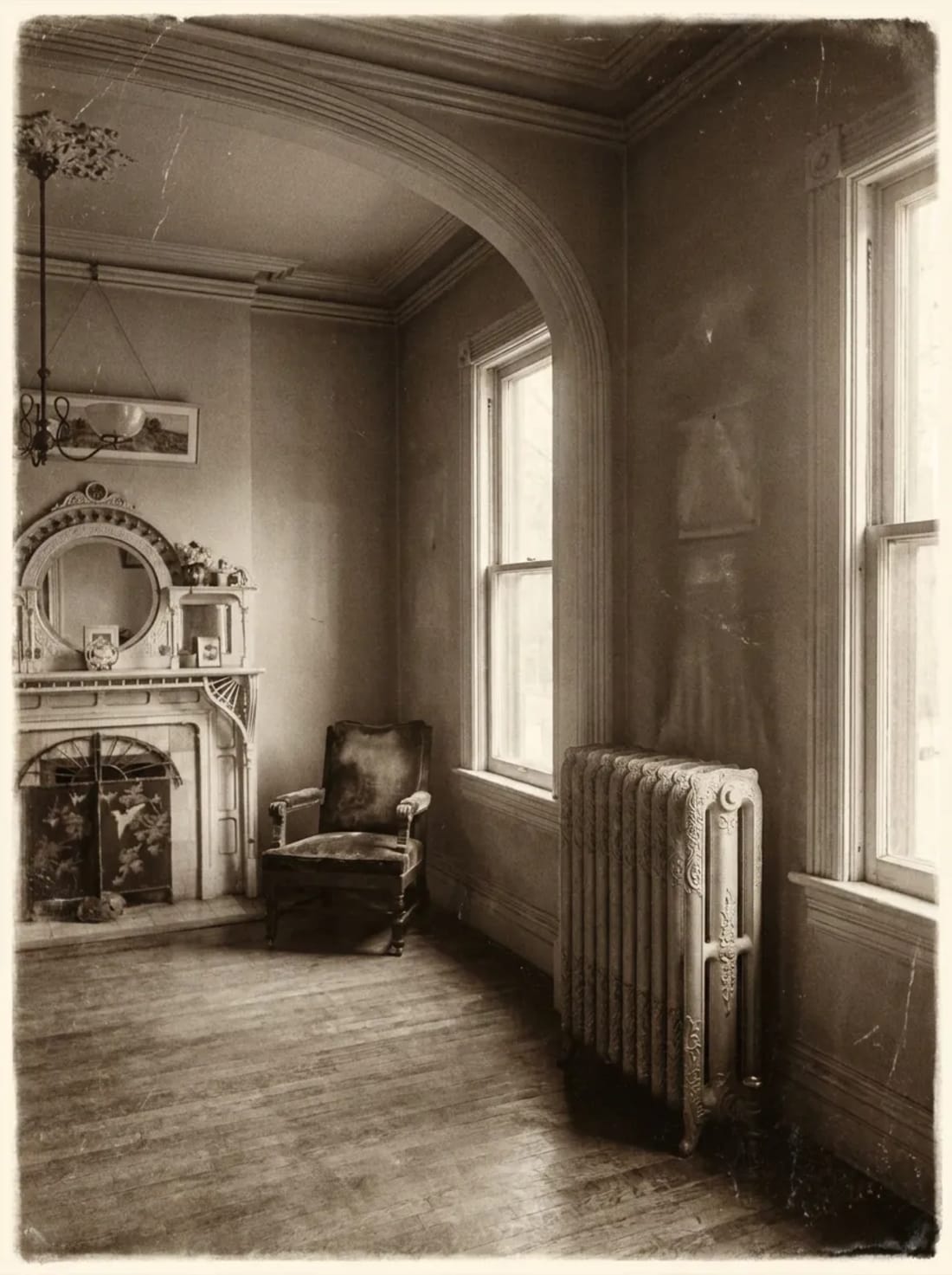 Salon ancien, photographie d’époque