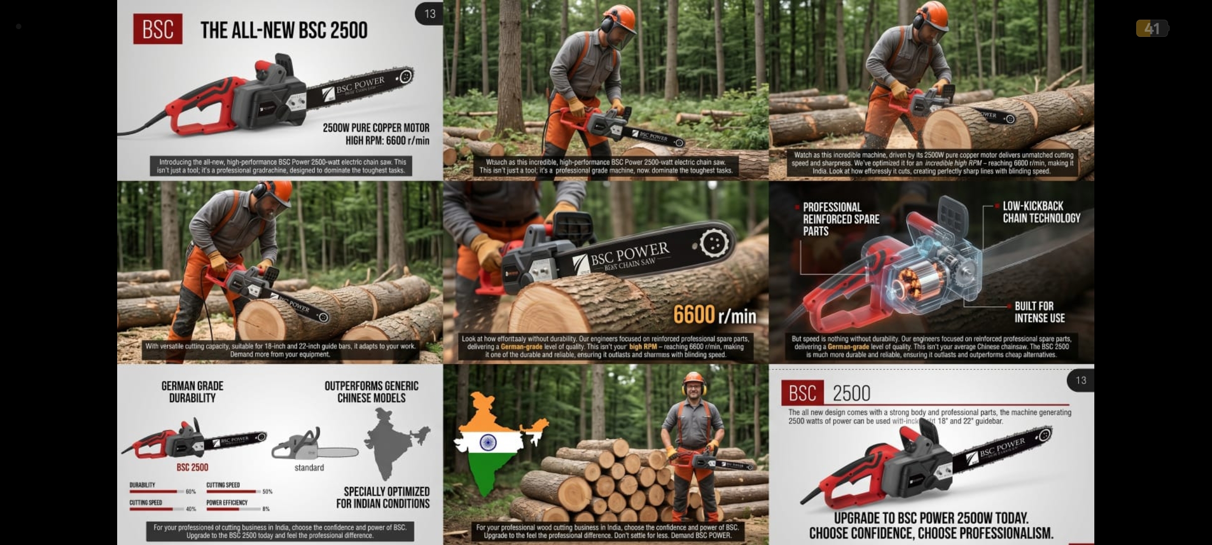Electric chain saw