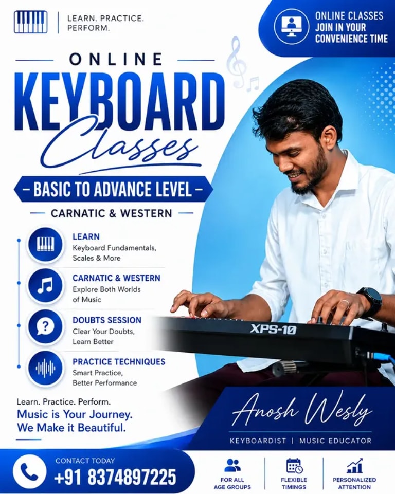 Anosh Wesly (Online Keyboard Classes) — Cover