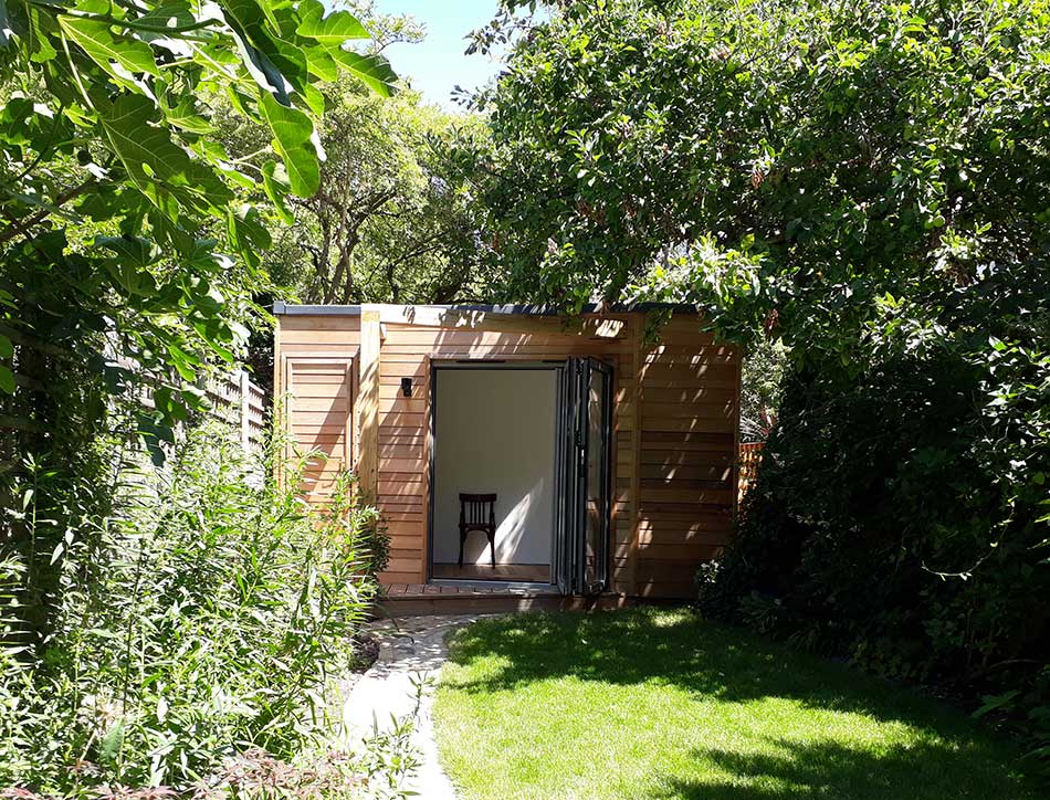 Cedar Clad Garden Office in Stoke Newington