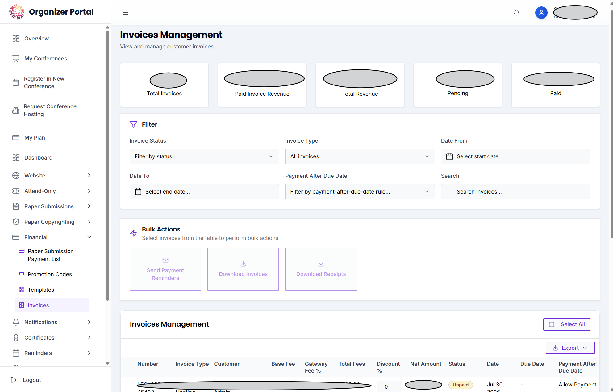 ConfManage — Conference Management Platform — After development