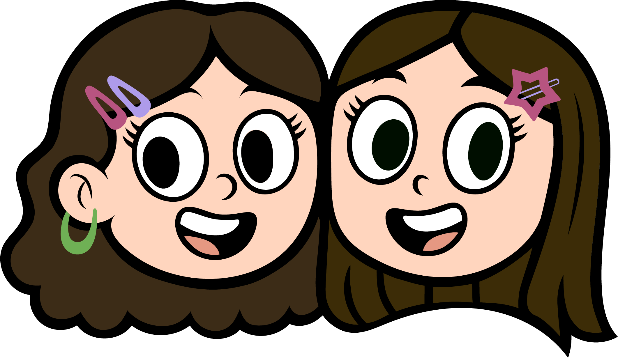 Ilustracion personajes Camila y Yazmin