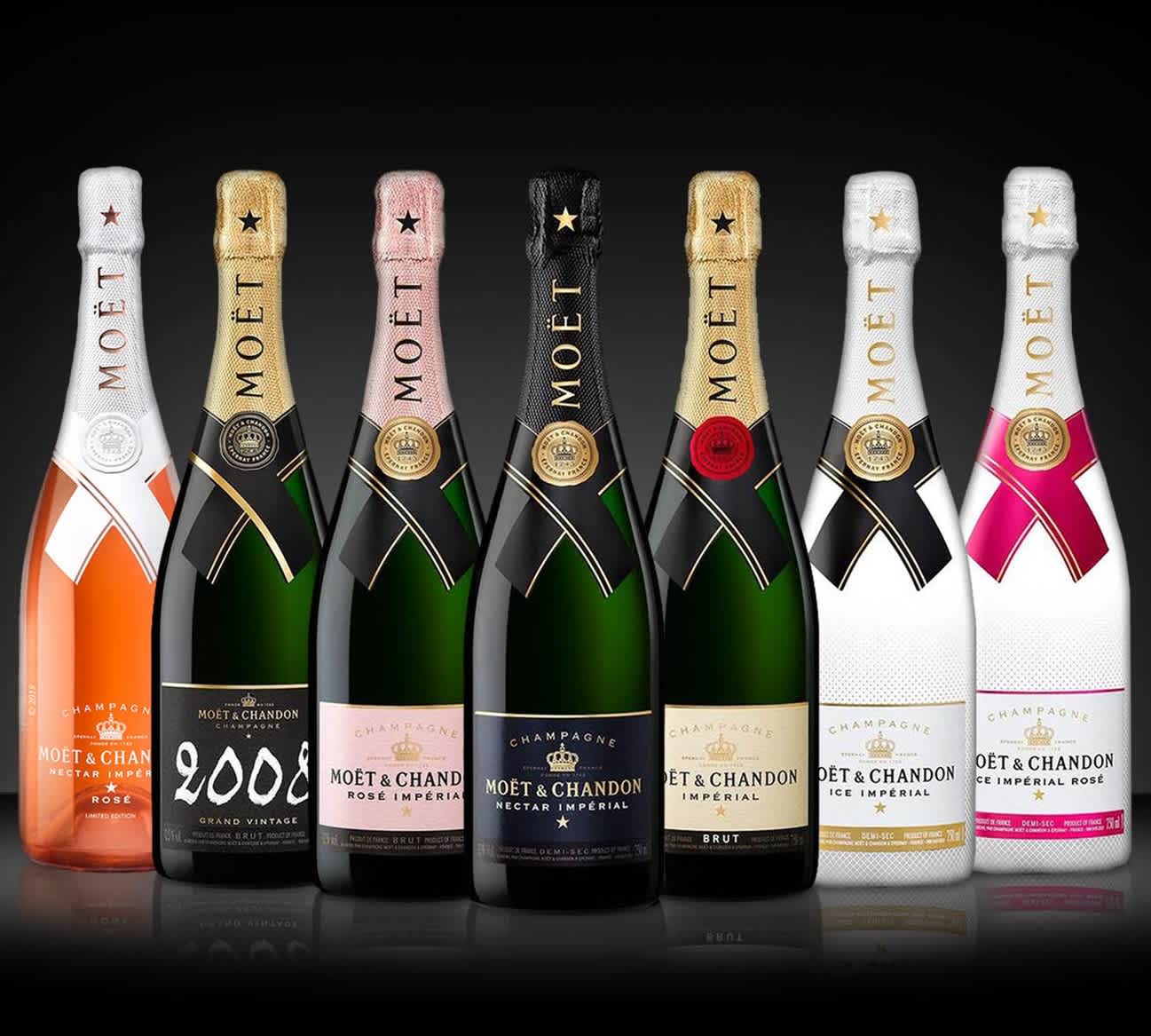 Moet & Chandon Imperial, Rose Imperial, Ice Imperial and Nectar Imperial  Rose